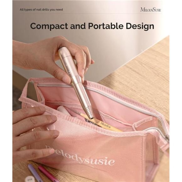 Electric Nail Drill Machine,PC120I Portable Electric Nail File Efile Set Acrylic - Picture 3 of 7